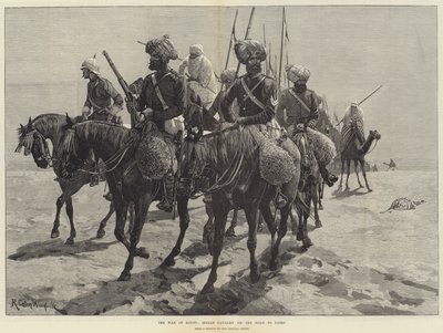 La guerra in Egitto, cavalleria indiana sulla strada per il Cairo da Richard Caton Woodville junior